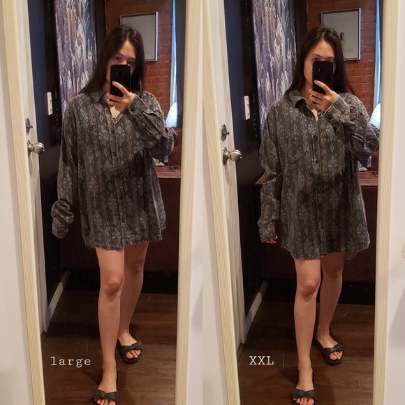 fall button down longsleeve shirt jacket - Picture 3 of 4